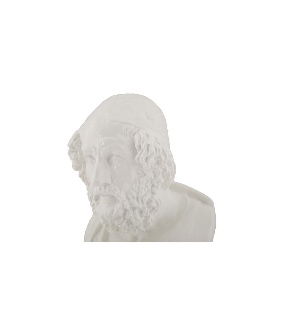Buste Homme en Résine Sage 25cm Blanc-3