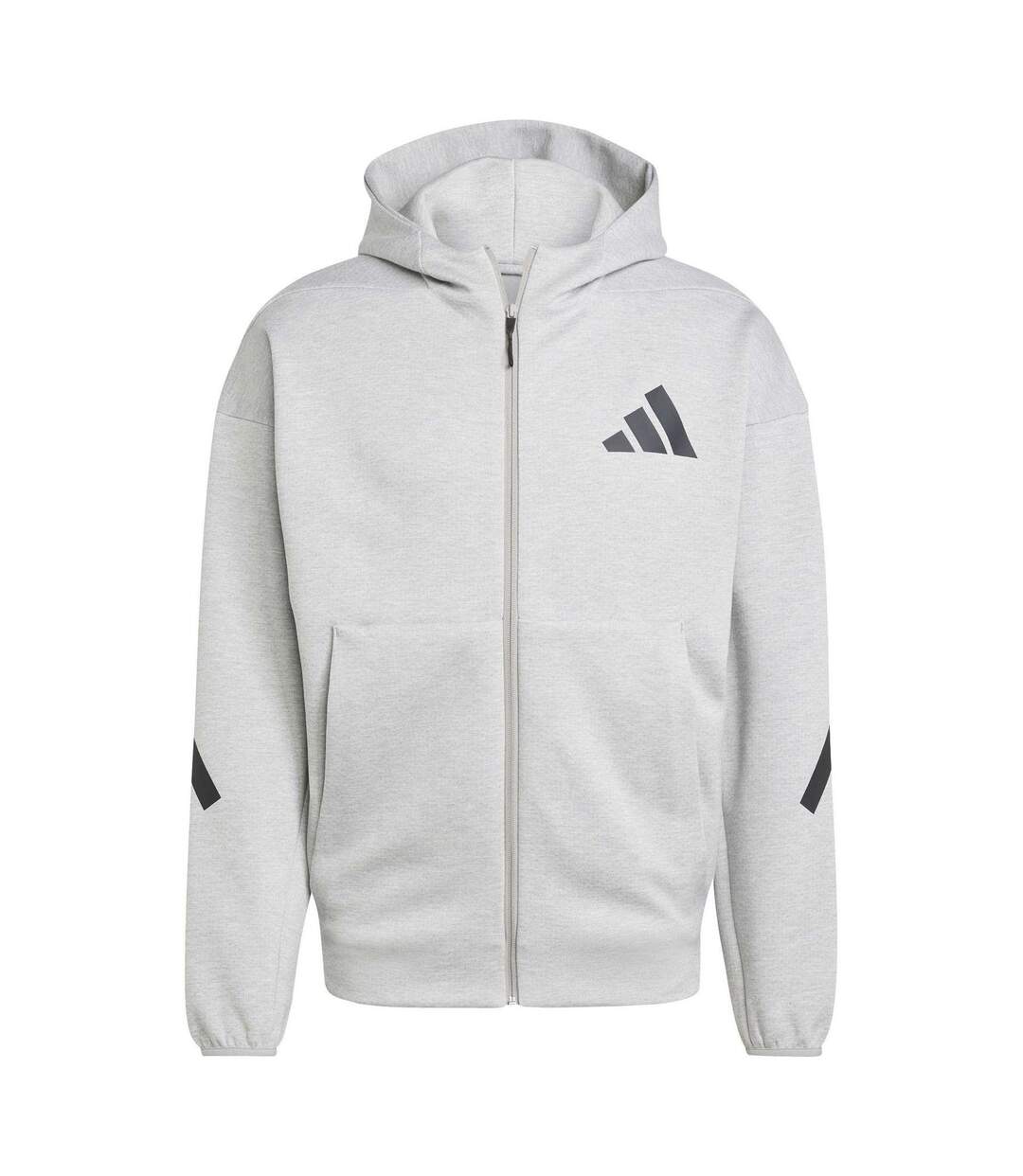 Mens Z.n.e. Full Zip Hoodie Medium Heather Grey Adidas-2