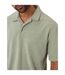 Polo Manches Courtes Comrie Homme Vert De Gris Threadbare-4