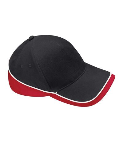 Casquette Teamwear Competition Noir Rouge Classique Blanc Beechfield