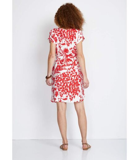 Robe courte imprimée manches kimono