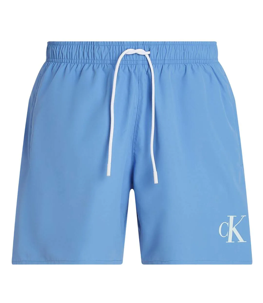 Mens Contrast Logo Regular Swim Shorts Glacier Calvin Klein-2