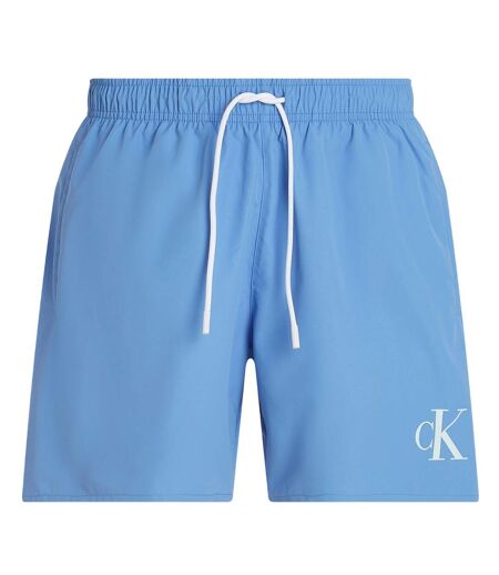 Mens Contrast Logo Regular Swim Shorts Glacier Calvin Klein