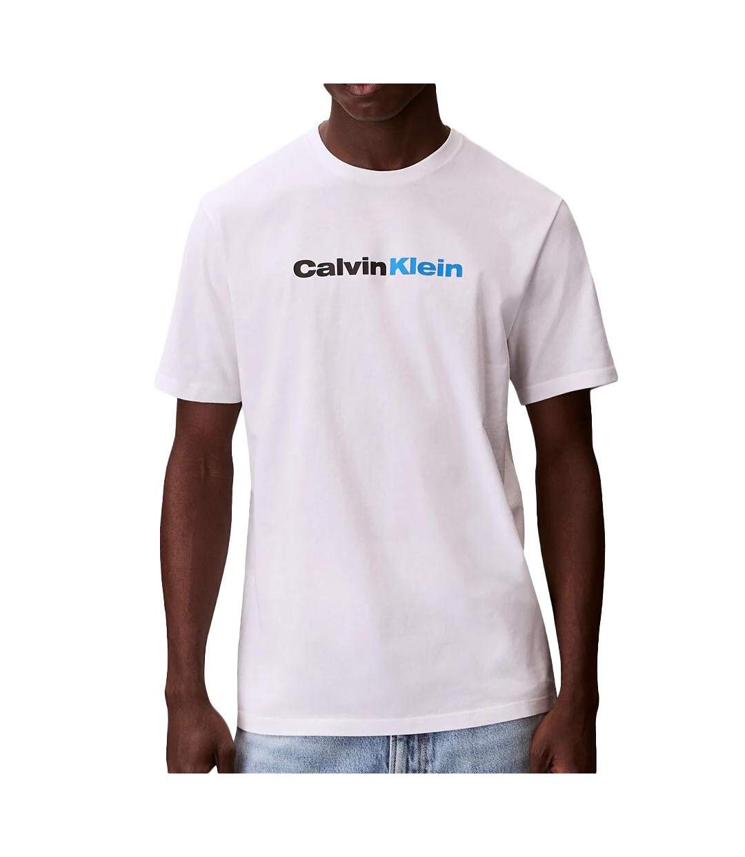T-Shirt blanc homme calvin klein jeans 30s eu wholesale-1