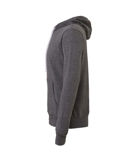 Sweat capuche unisexe gris foncé chiné Bella + Canvas