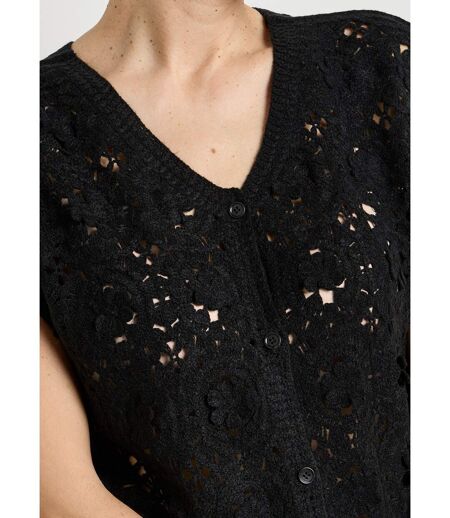 Gilet sans manches effet crochet