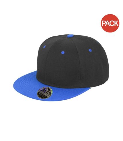 Lot de 2  casquettes bronx adulte noir/bleu ciel Result