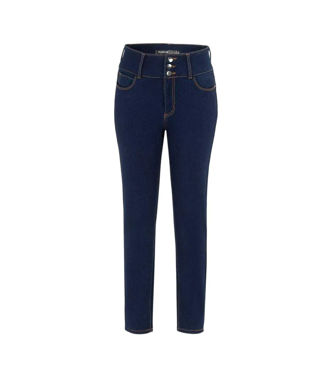 Womens/ladies Cotton Jeans Navy Firetrap-1