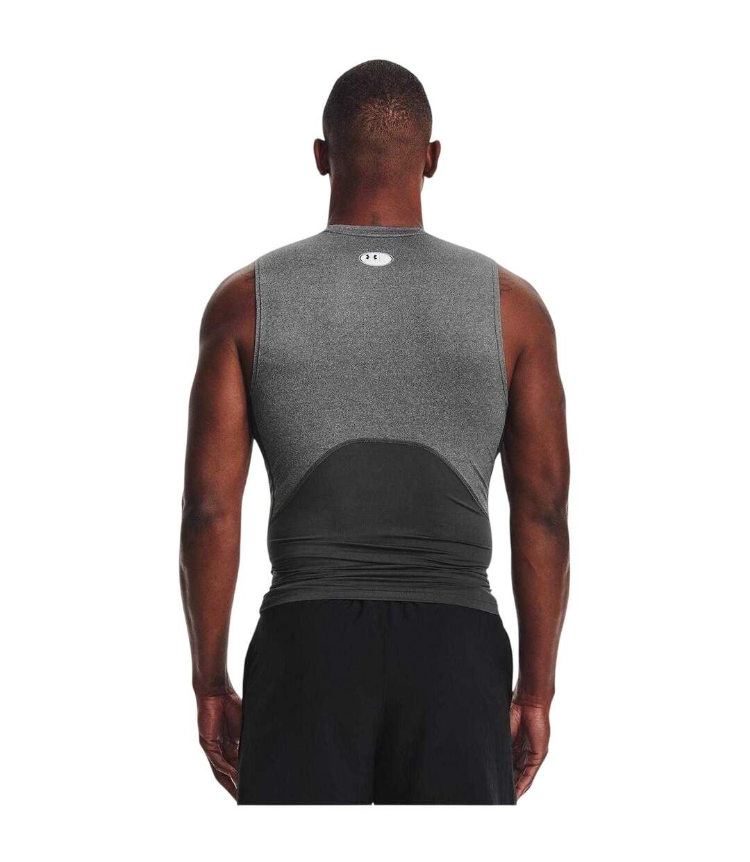 Maillot De Compression Sans Manches Heatgear Homme Gris Chiné Under Armour-2