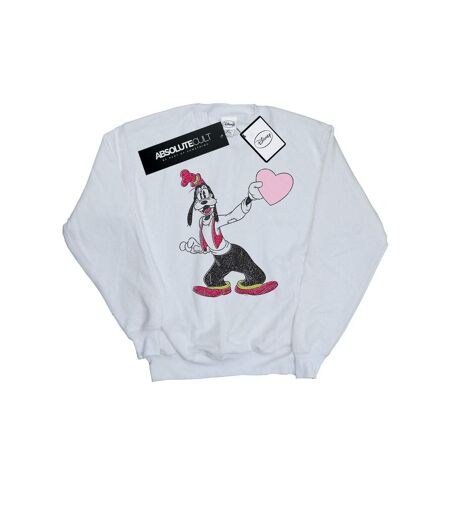 Disney Sweatshirt femme/femme Goofy Love Heart (Blanc) - UTBI27717