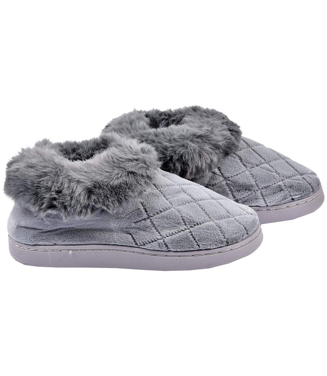 PANTOUFLE Femme Chausson COCOONING MD8656 GRIS-2