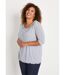 T-shirt long ample résille brodée-1