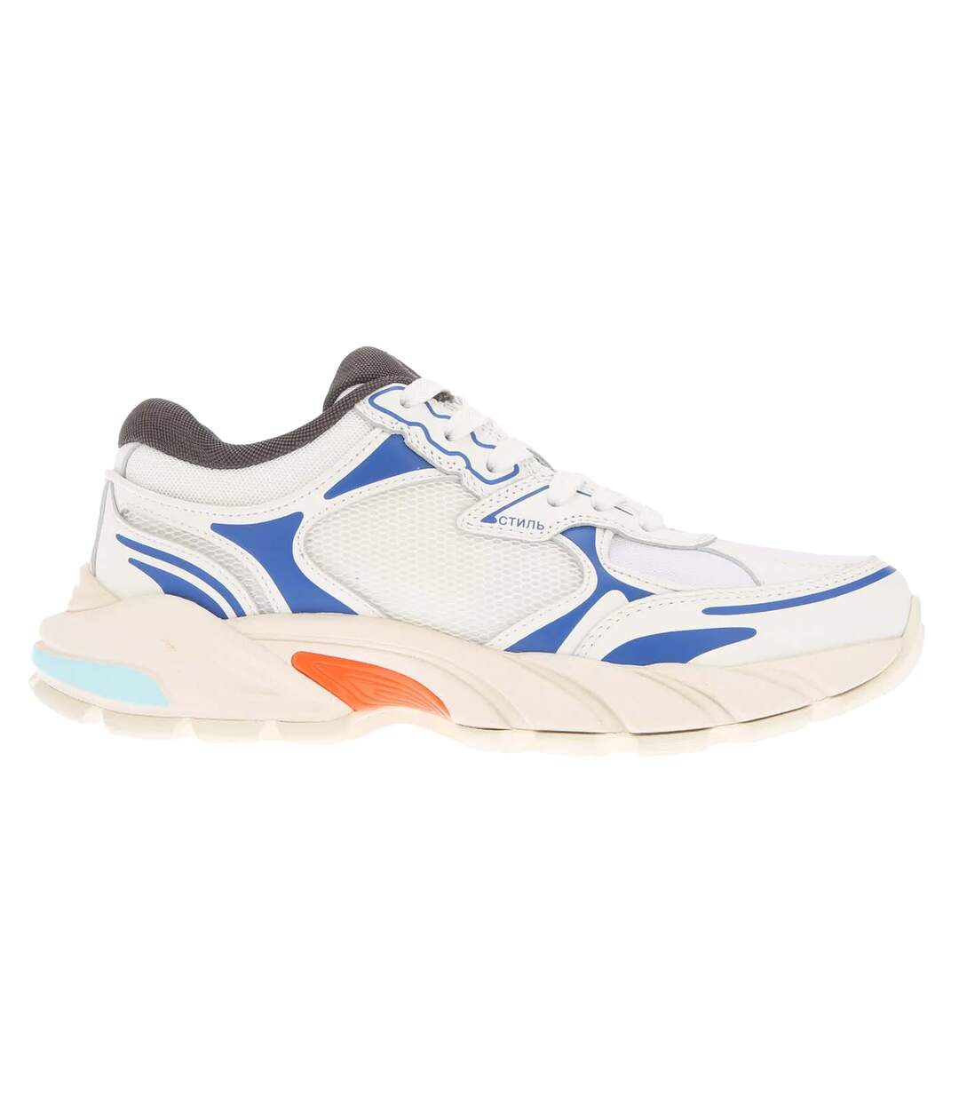 Womens/ladies block stepper trainers white/blue/orange Heron Preston-3