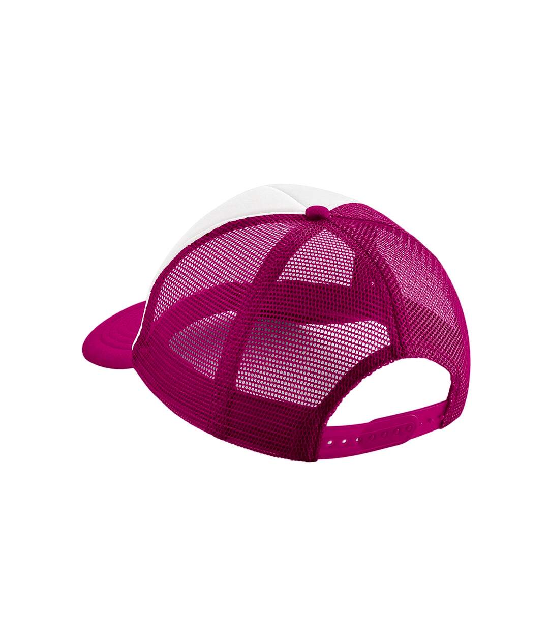 Casquette trucker fuchsia / blanc Beechfield-2