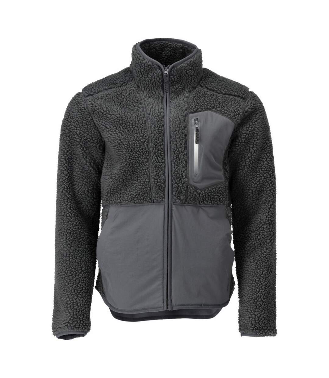 Mens Customized Zipped Jacket Stone Grey Mascot-1