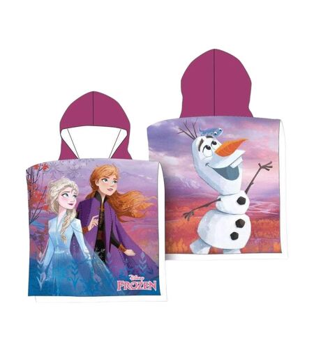 Poncho mauve sport zone la reine des neiges