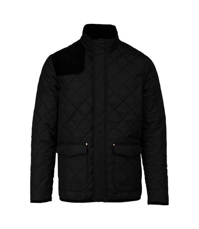 Mens Quilted Jacket Black Black Kariban