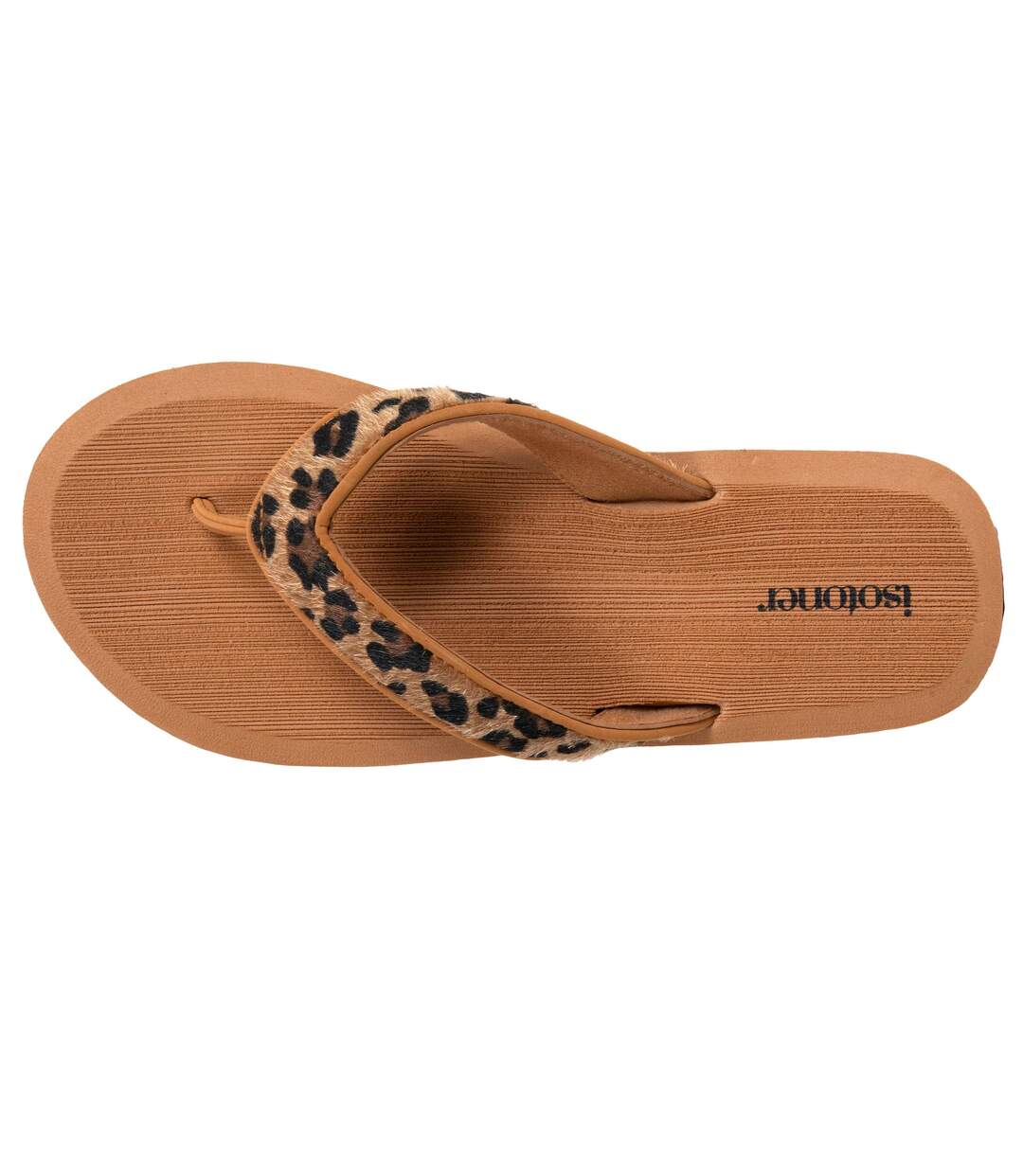 Isotoner Tongs femme sandales plage d'été, semelles eva légères et confortable, yoga jungle léopard-3
