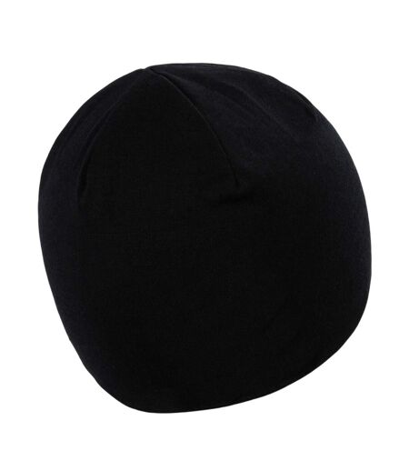 Unisex Adult Merino Wool Beanie Black Nevica