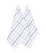 Lot de 2 torchons cuisine toile SQUARES LIN coton et lin