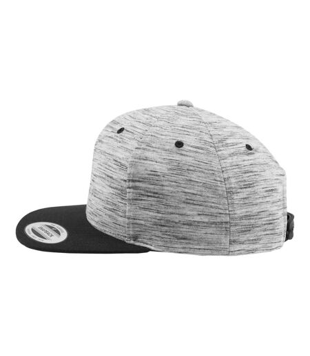 Casquette Ajustable Motif/style Couronne Chinée Noir Gris Chiné Flexfit