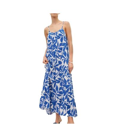 Robe Blanc/Bleu à Motifs Femme Vero Moda Easy Joy - L