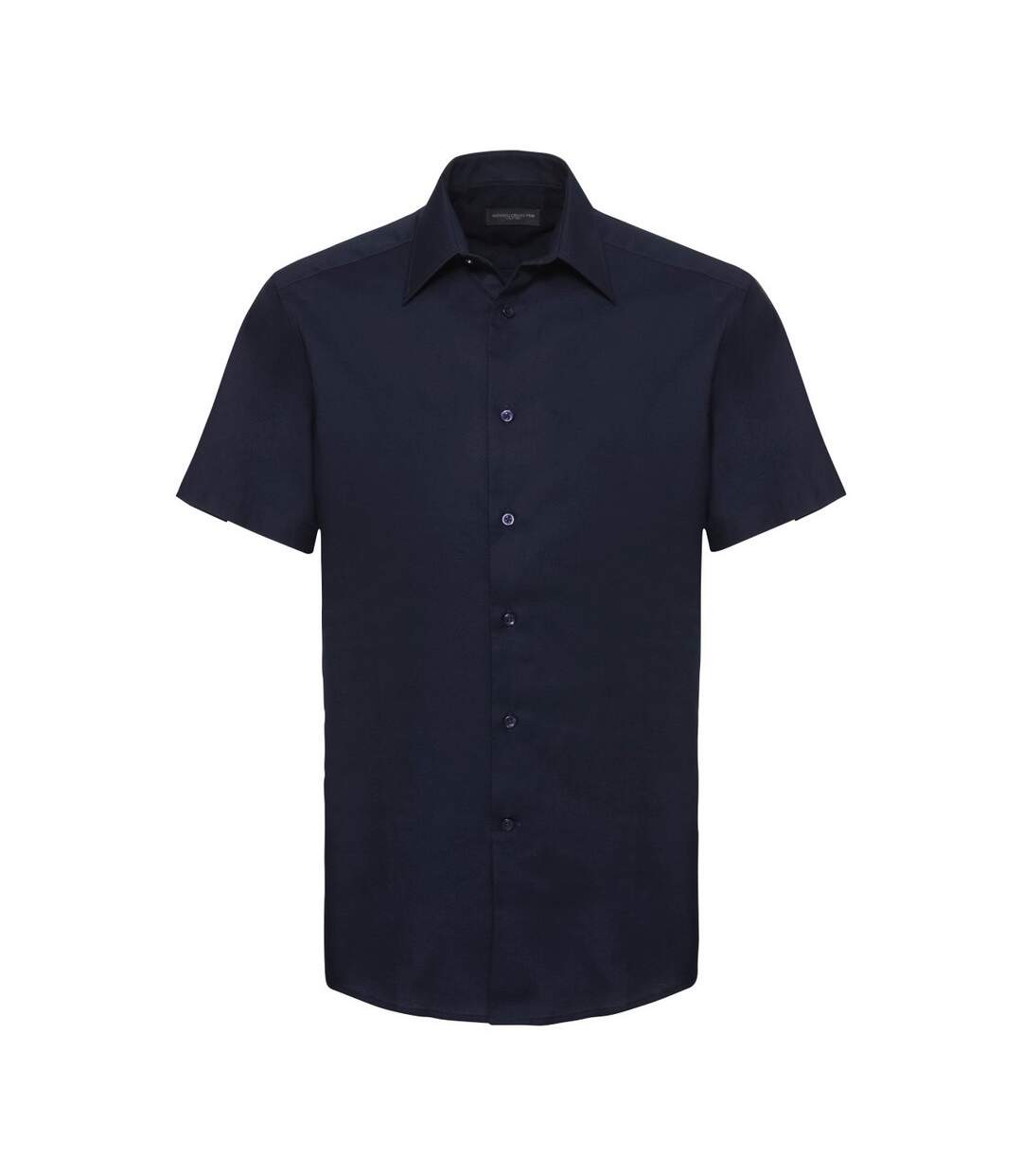 Russell Collection Mens Short Sleeve Easy Care Tailored Oxford Shirt (Bright Navy) - UTBC1016-1