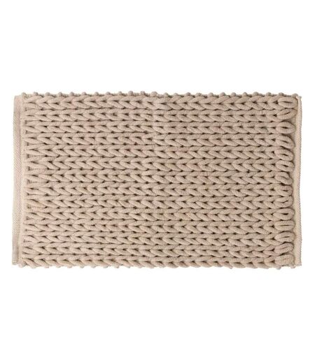 Tapis Salle de Bain Tissé Épais 50x75cm Naturel