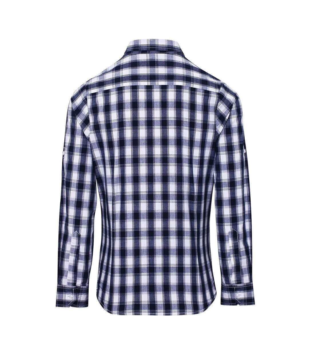 Chemisier Mulligan Femme Blanc Bleu Marine Premier-2