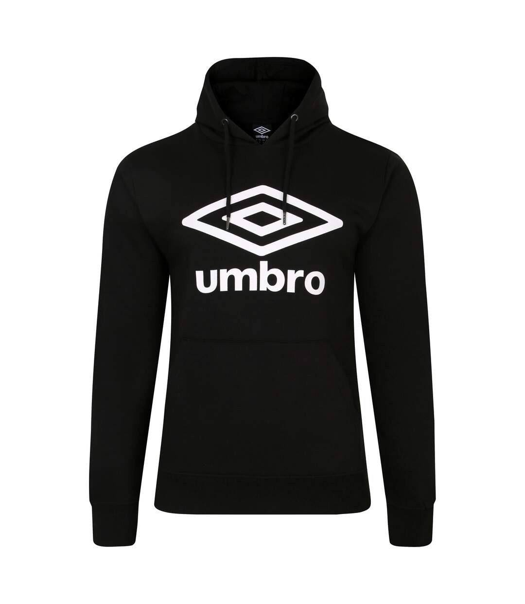 Mens team stacked logo hoodie black/white Umbro