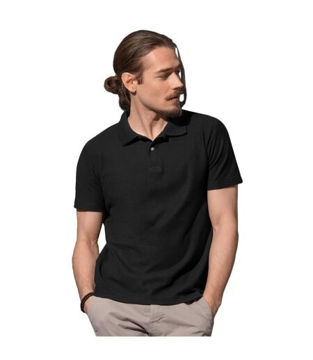 Stedman Mens Cotton Polo Black Opal Stedman Classics