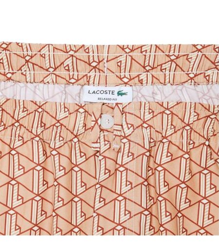 Short Motif/style Géométrique Homme Marron Pâle Lacoste