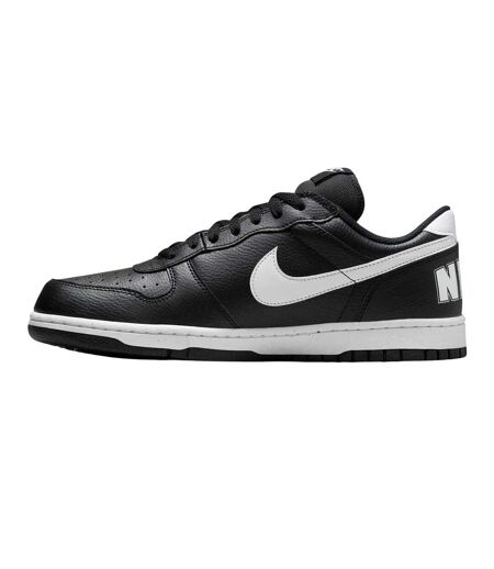 Mens Court Borough Swoosh Leather Trainers Black White Nike
