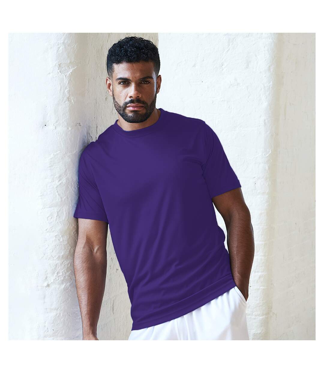 Just cool t-shirt sport homme pourpre AWDis