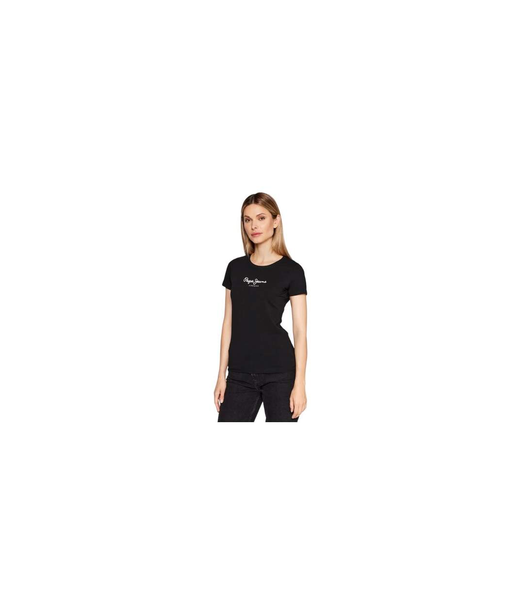 T-shirt Motif/style Logo Femme Noir Pepe Jeans-1