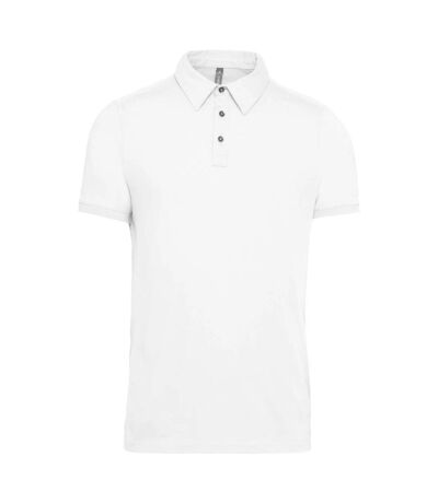 Polo homme blanc Kariban