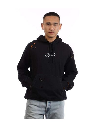Mens S-macs Cotton Hooded Relaxed Fit Hoodie Black Diesel