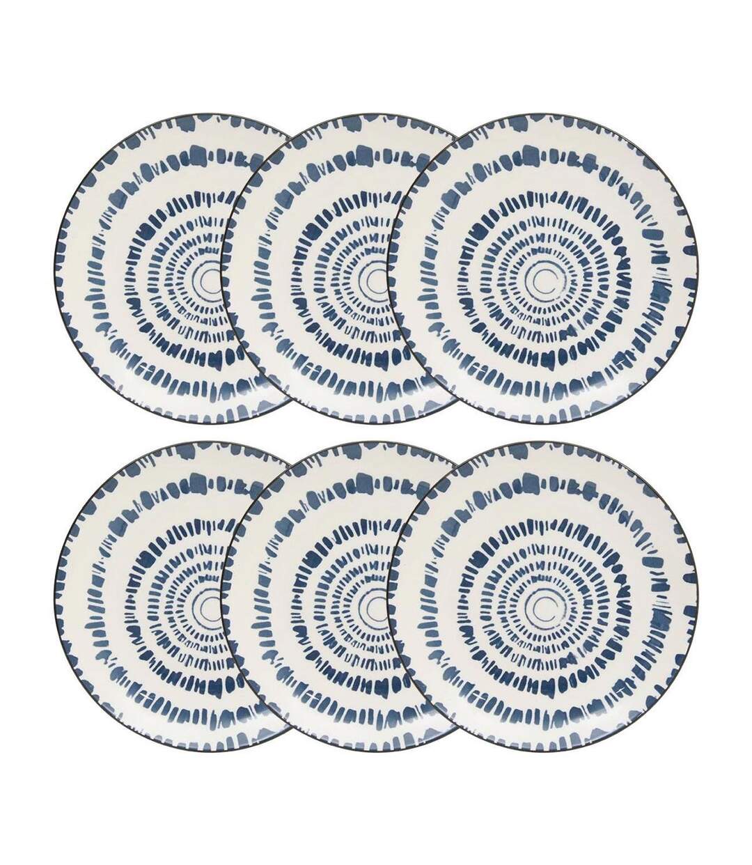 Lot de 6 Assiettes à Dessert Umami Rayon 19cm Bleu-1