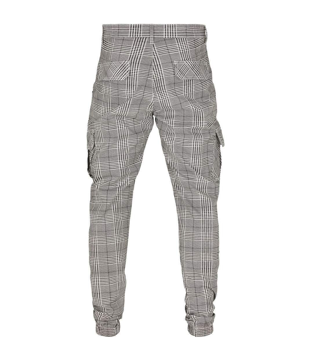 Pantalon De Jogging À Poches Homme Blanc Noir Urban Classics-2
