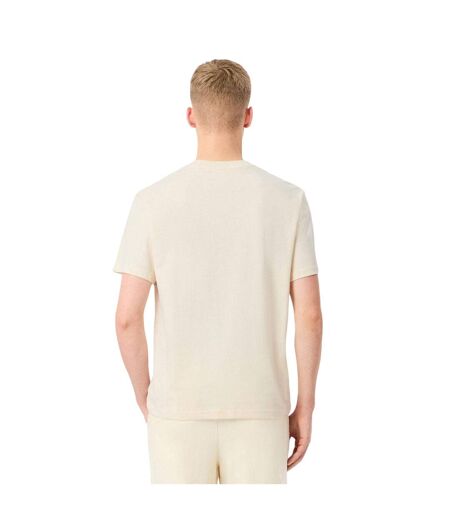 T-shirt Motif/style Blocs De Couleurs Homme Beige Lacoste