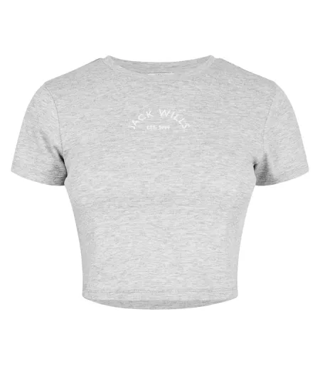 T-shirt Court Motif/style 1 Femme Gris Chiné Chiné Jack Wills