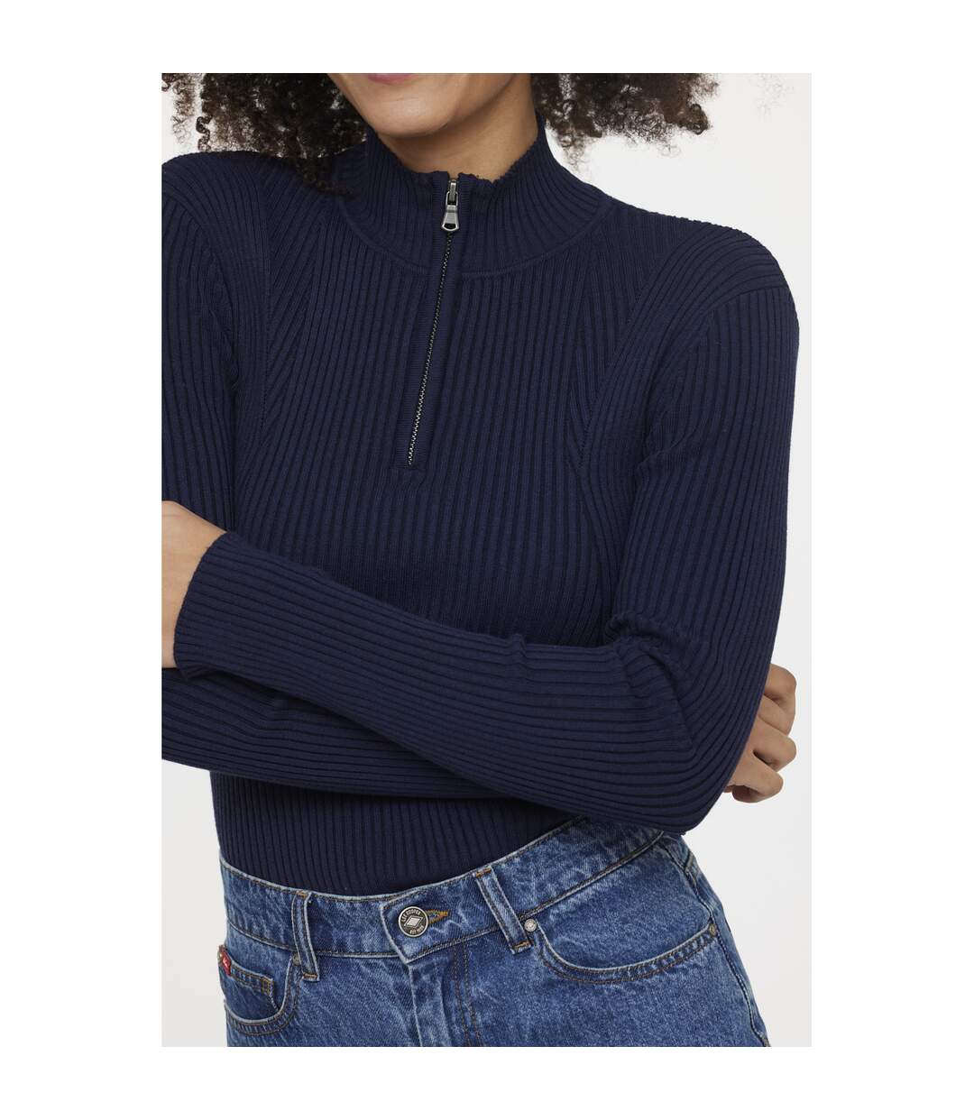 Pull manches longues polyester slim CANELLA-5