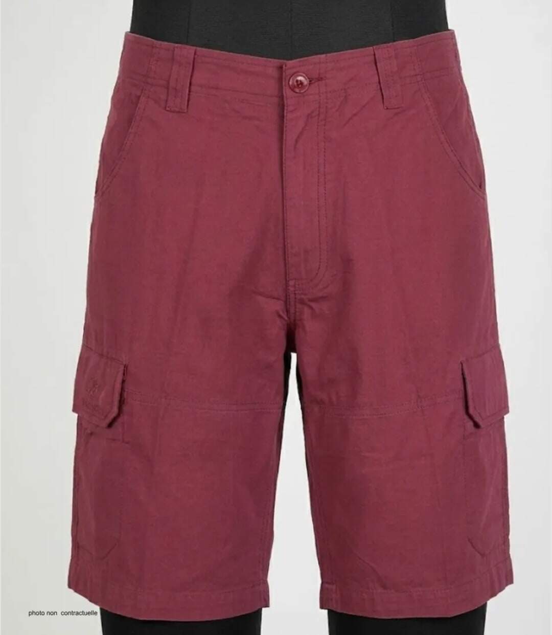 Bermuda WINCHESTER IVANHOE3 uni en coton : le short bordeaux chic et fonctionnel pour l'été-3