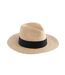 Fédora En Paille À Bord Large Adulte Beige Noir Beechfield-2