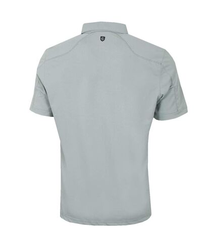 Polo de golf surpiqué pour hommes gris cuirassé Island Green