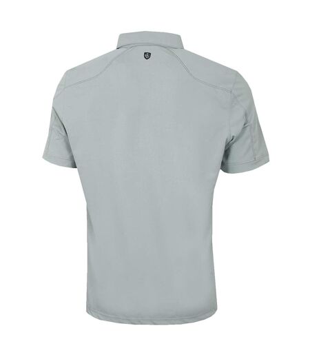 Polo homme gris foncé Island Green