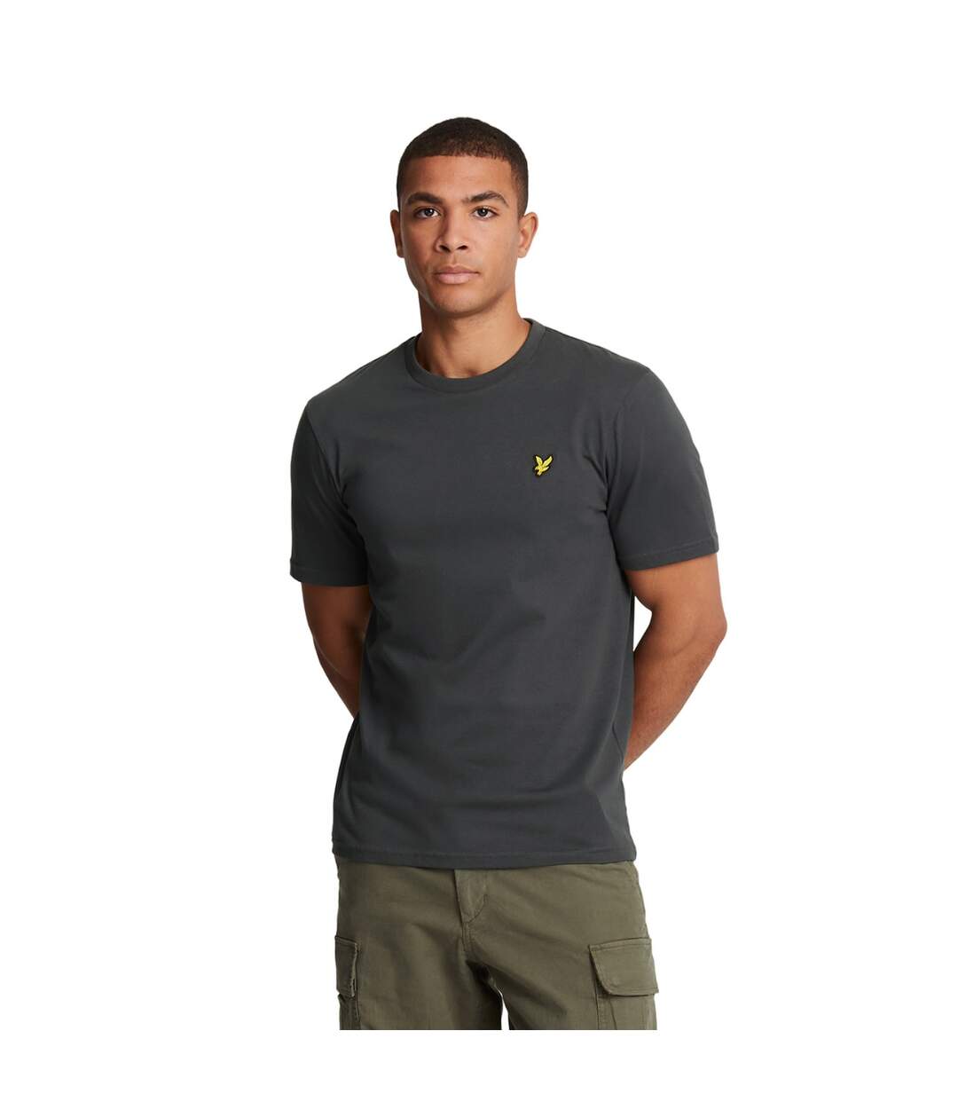 T-shirt uni pour hommes gunmetal Lyle & Scott-1