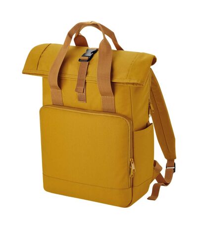 Bagbase Unisex Adult Roll Top Recycled Twin Handle Knapsack (Mustard Yellow) (One Size) - UTRW8460