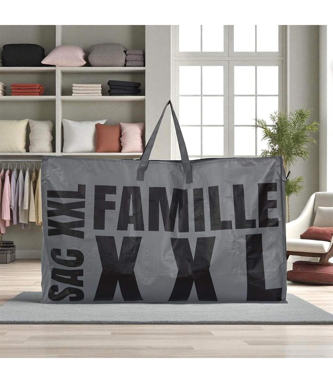 Sac Multi-Usage XXL Famille 180L Gris-4