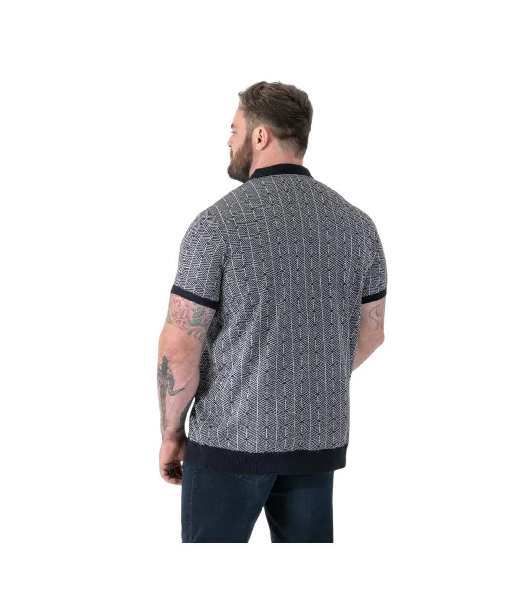 Polo Motif/style Tricoté Perry Homme Bleu Marine Duke-3
